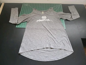 Womens Maui Built Hawaii Long Sleeve T-Shirt SIZE XL Tribal Logo Gray Grey - Picture 1 of 10