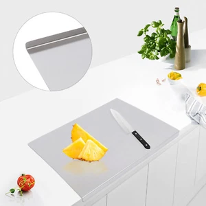 Kitchen Cutting Board Stainless Steel Chopping Board with Front Overhang - Picture 1 of 12