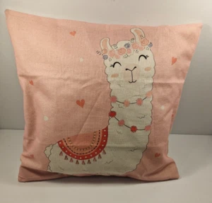 Linda almohada de felpa rosa alpaca 45 cm - Imagen 1 de 5
