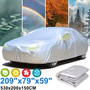 XXL Full Car Cover All Weather Rain Snow Waterproof Dust UV Resistant Protection - Picture 1 of 12