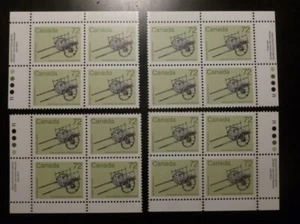 CANADA, 72c Hand-drawn Cart M/S of plate blocks on NF paper, #1083ii - Bild 1 von 1