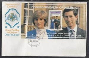 Dominica Scott 705b FDC - 1981 Royal Wedding - Imagen 1 de 1