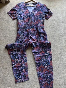 KHOLO Lovely Colourful Jumpsuit Size 14 Missing Original Waist Tie - Picture 1 of 6
