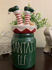 Rae Dunn Santa's Elf Green Baby Figural Topper Canister Christmas Online Exclusi