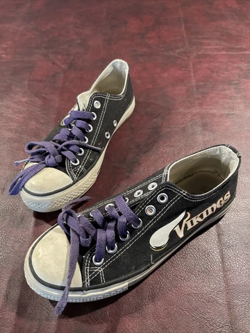 Minnesota Vikings E-LOV Sports Tennis Shoes Canvas VIKINGS SZ 35 US 4-Used Cover