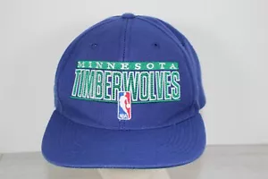 Vintage Minnesota Timberwolves Hat Cap Blue Sports Specialties Snapback 90s Wool - Picture 1 of 7