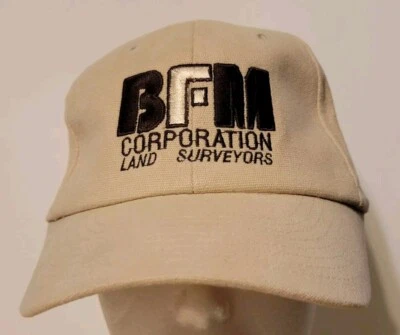 Bfm Corporation Land Surveyors Hat Beige Adjustable Cap Strap Yupoong  - Image 1 of 4