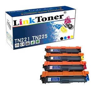 4PK TN221 TN225 BCMY High Yield Toner Cartridge for Brother HL-3140CW HL-3170CDW - Picture 1 of 1