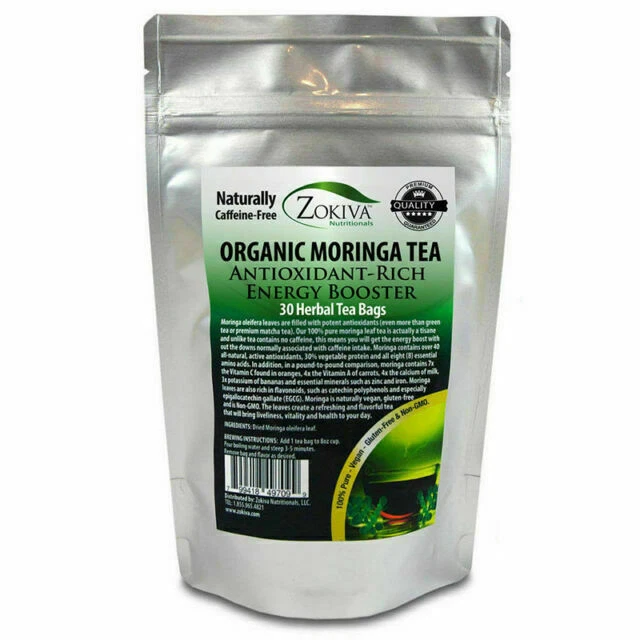 Zokiva Nutritionals Moringa Tea - Pack of 30 Organic Tea Bags