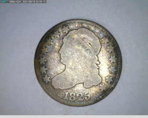 1825 Bust Dime Capped ( 14-359 9m1 ) Cover