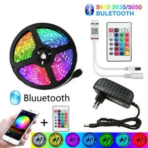 Bluetooth 12V LED Strip Light 5-20M RGB SMD 2835 5050 Flexible Ribbon Waterproof - Picture 1 of 8