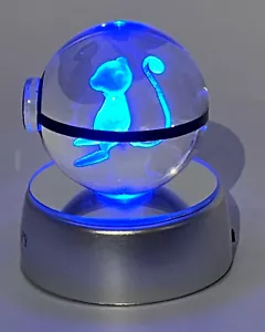 WZLPY Pokemon 3D Lichtkugel Mew - Kristallkugel Nachtlicht Pokeball - Bild 1 von 4