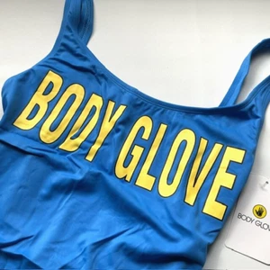 Sz S Body Glove The Look Women’s Swimsuit One Piece Royal Blue Cheeky Large Logo - Picture 1 of 7