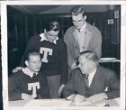 1940 Temple University Football Morgan Tomasic & Harrington Enroll Press Photo