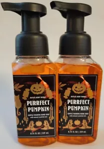 BATH & BODY WORKS (LOT OF 2) PURRFECT PUMPKIN GENTLE FOAMING HAND SOAP 8.75... - Picture 1 of 6