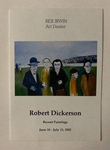 Robert Dickerson 2002 Recent Paintings 3-fold Exhibition card - no prices