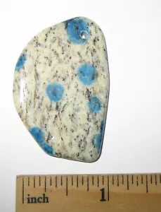 COLGANTE PERFORADO DE PIEDRA CRISTAL DE AZURITA Y GRANITO NATURAL K2 PULIDO DE 1,8" 12 g *7 - Imagen 1 de 5