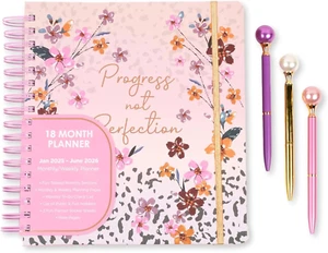 2025-2026 Monthly Large Planner- Daily, Weekly & Monthly Organizer with 3 Pens - Picture 1 of 12