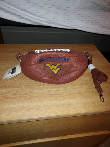 West Virginia University Football Purse Leather With Extended Straps BRAND NEW Cover