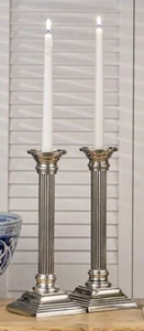 CAMBRIDGE SÄULE KERZENLEUCHTER SET - ZINN FINISH - 12,5"H - 2er SET - Bild 1 von 1