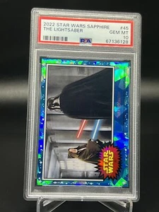 2022 Topps Chrome Sapphire Edition Star Wars The Lightsaber PSA 10 #45 - Imagen 1 de 2