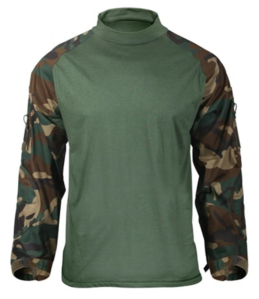 Rothco Military NYCO FR Fire Retardant Combat Shirt - Woodland Camo - Image 1 of 1