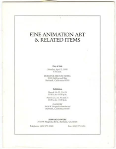 Howard Lowry subasta animación fina y catálogo de artículos relacionados 2 de abril de 1990 - Imagen 1 de 1
