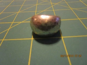 Sterling Silver Modern Hammered Dome Cuff Band Ring Size 9 - Picture 1 of 6