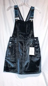 Forever 21 Dress/Overall Girls S Stone Blue Velveteen/Denim Short Length NWT - Picture 1 of 6