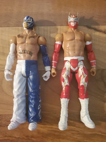 WWE 2011 Mattel Action Figure Rey Mysterio Jr & Sin Cara Set Lot Lucha Libre LWO Cover