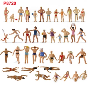 40pcs Different HO Scale 1:87 Swimming People Figures Seaside Visitors P8720 - Picture 1 of 9