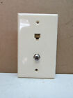 Premier Telephone Phone Jack and TV Coaxial Cable Combo Wall Plate Light Almond