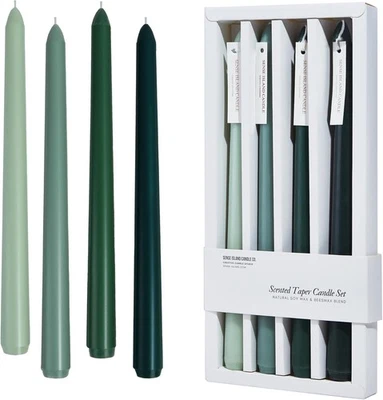 Velas cónicas verdes de 10"" tonos no tóxicos ombre 10 pulgadas,  Foto 1 de 4