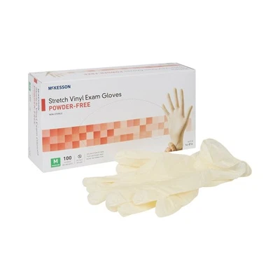 McKesson Stretch Vinyl Exam Glove Standard Cuff Length MEDIUM 100 per Box - Image 1 of 4