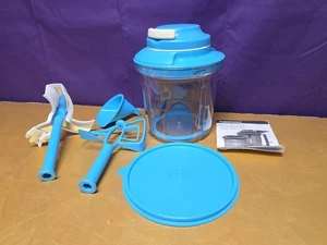 Tupperware Power Chef Supersonic Chopper System Processor Blue (Cs) - Picture 1 of 5