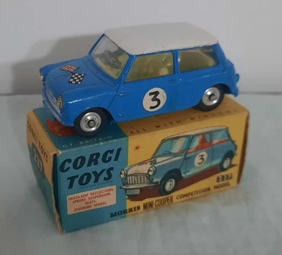 Corgi toys 227 Mini Cooper Competition with Racing Number 3 Near Mint & Boxed - Image 1 of 4
