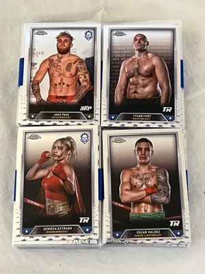 ¡Juego completo de lista de verificación de boxeo cromado Topps 2024 1-100! Ver descripción Foto 1 de 3