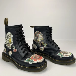 Dr. Martens Unisex Black Chris Lambert Backhand Boots - Men’s 6 Women’s 7 Tattoo - Bild 1 von 12