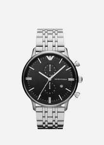 Reloj Emporio Armani Gianni AR1648 Plateado/Azul Cronógrafo Hombre Cuarzo Nuevo (B) - Imagen 1 de 13