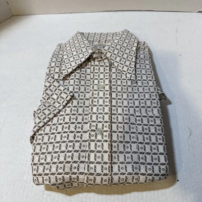 Camisa social masculina vintage Park Avenue com botões preta nova sem etiquetas tamanho G - Imagem 1 de 4