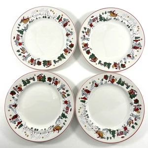 Cuthbertson Familie Weihnachten Dessert/Salatteller 8" W 1985-1988 Urlaub Santa - Bild 1 von 8