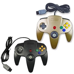Classic Retro Wired Controllers For N64 Black And Gold - Picture 1 of 3