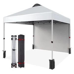 10x10 Commercial Pop Up Canopy,Outdoor Pop Up Canopy with 1 Sidewall, Portabl... - Picture 1 of 9