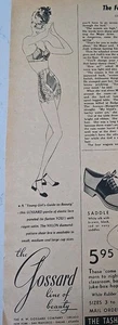 H.W. 1947 para mujer Sujetador Gossard rayón satinado braguita faja vintage anuncio de arte - Imagen 1 de 1