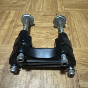 Harley Davidson Sportster 883 & 1200 & Dyna Black Handlebar Bar Riser Clamps - Picture 1 of 7