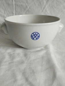 Kantinenporzellan Schale Schüssel mit Firmenlogo "WW" - 1930er Jahre - RRR - Bild 1 von 6