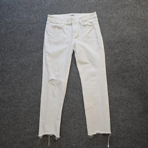 Paige Jeans Damen Größe 29 Weiß Brigitte Distressed Raw Hem Capsule Freizeit - Bild 1 von 12