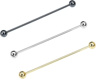 Juego de 3 PIEZAS Clásico Cabeza de Bola de Latón Cuello de Camisa Barra Alfileres de Corbata para Hombres Boda Busin Foto 1 de 4