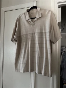 Polo-Pullover Vanheusen XL Baumwolle hellbraun mit Streifen - Bild 1 von 5