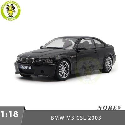 1/18 BMW M3 CSL 2003 E46 Norev 183017 Saphire Black Diecast Model Car - Image 1 of 4
